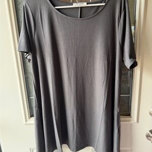 Zenana Dark Gray Short Sleeve Top